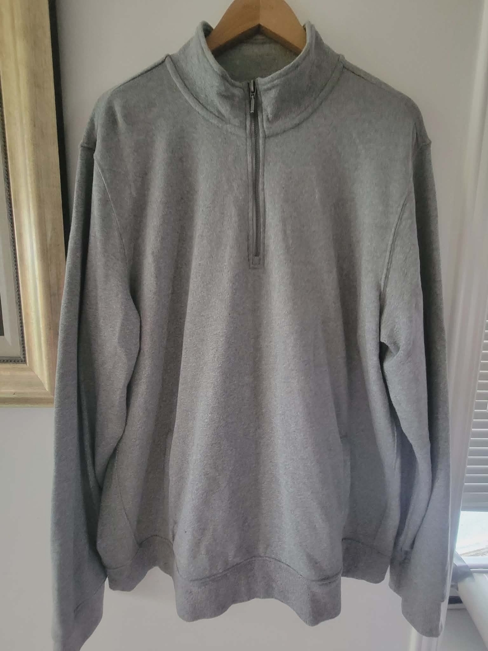 George Men's Light Gray Half-Zip Pullover Sweater